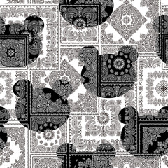 Seamless pattern of cute bandana ornament design,