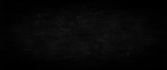 panorama black concrete background wall, abstract grunge loft texture
