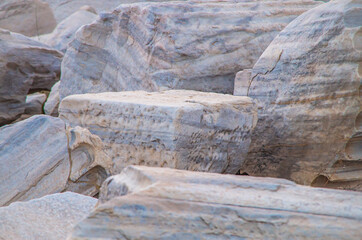 Grey and brown  rocks background. Creating an unusual shape.