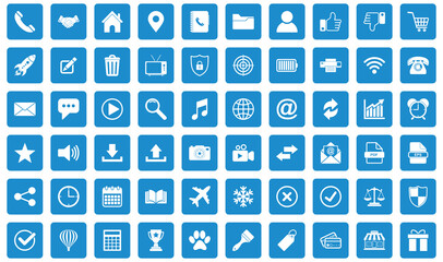 website icon set vector sign symbol of contact us