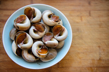 Fresh cooked conch is served on plates for lunch