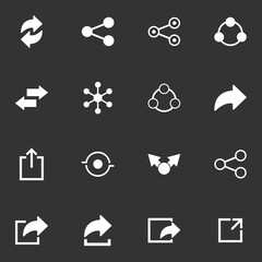 share icon set vector sign symbol
