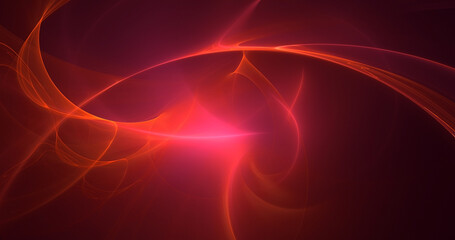 3D rendering abstract red fractal light background