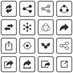 share icon set vector sign symbol