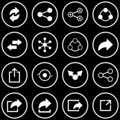 share icon set vector sign symbol