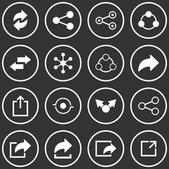 share icon set vector sign symbol
