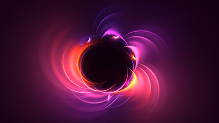 3D rendering abstract round light background