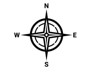  Compass direction symbol for map. 