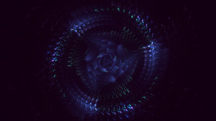 3D rendering abstract round light background