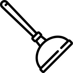 plunger line icon