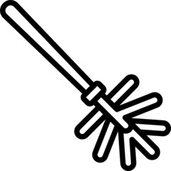 toilet brush line icon