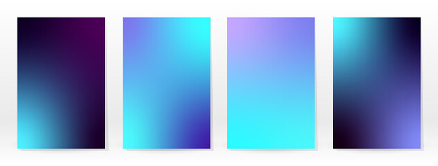 Fototapeta premium Minimal Poster. Pastel Soft. Blue Gradient Set.