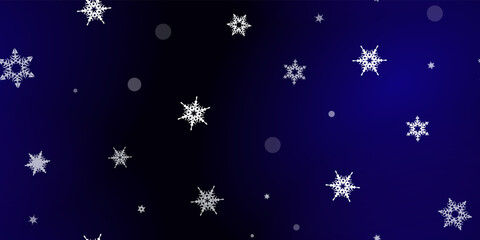 Obraz na płótnie Canvas Falling Snowflakes seamless pattern flying snow