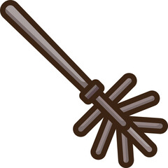 toilet brush Two Tone icon