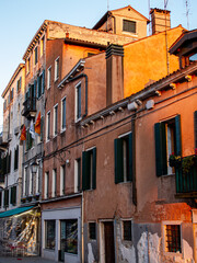 Traditional old Buildings on the streets of Venice, Italy