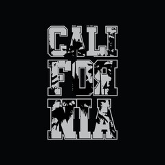 CALIFORNIA, illustration typography. perfect for t shirt design