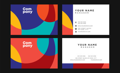 color geometric business card design template