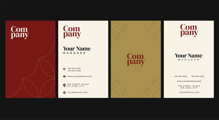 minimalist ornament business card design template