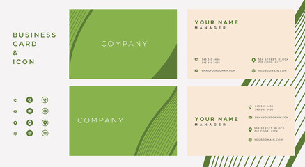 natural spa & beauty business card design template