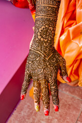 Naklejka premium henna tattoo on hands