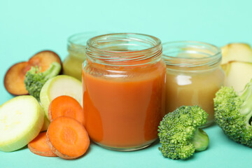 Concept of tasty baby food or nutrition
