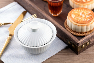 Gaiwan tea and moon cakes for the Mid-Autumn Festival