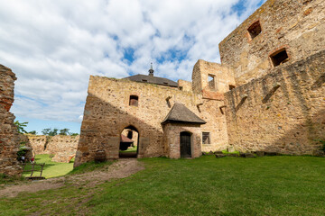 Fototapeta na wymiar Ruin of King´s castle Tocnik (Točník) in Central Bohemia - Czech Republic. It was built by the Czech king Wenceslas IV at the turn of the 15th century.