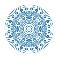 Tribal mandala, Abstract circular Polynesian mandala, Polynesian Hawaiian tattoo style vector ornament design
