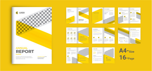 Corporate multipage minimalist business profile template layout, brochure template layout.