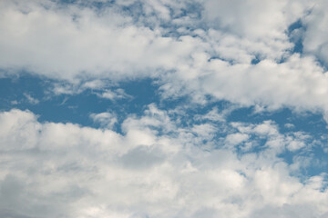 white clouds in the blue sky