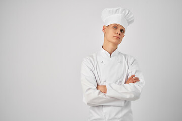 a man in a chef's uniform professional work in a restaurant