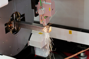 square tube cutting by CNC laser cutting machine