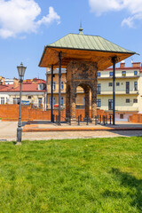 Synagogue Bima, elevated platform where Torah is read and the prayers are conducted, Tarnow, Poland