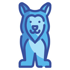 husky dog line icon