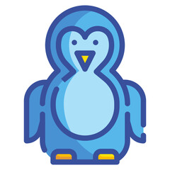 penguin line icon