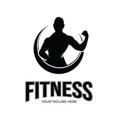 Gym and fitness logo design illustration