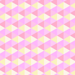 ピンク立方体 幾何学模様 シームレスパターン