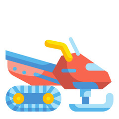 snow mobile flat icon