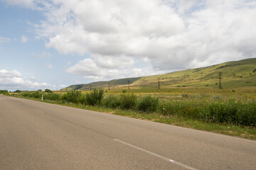 Highway and road landscape and view in Georgia