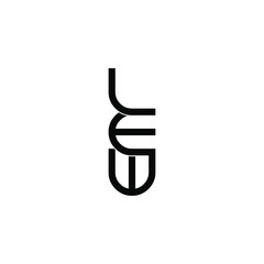 lew initial letter monogram logo design © ahmad ayub prayitno