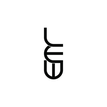 lew initial letter monogram logo design