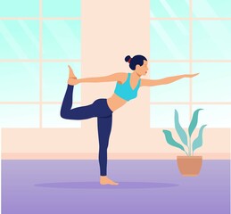 Fototapeta premium woman doing yoga