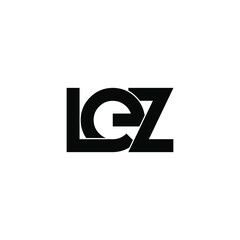 lez initial letter monogram logo design