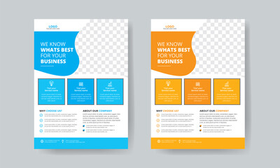 Business Flyer Template with Colorful Accents 2