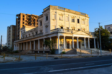 Naklejka premium Abandoned hotels and houses at Varosha, Famagusta, Cyprus