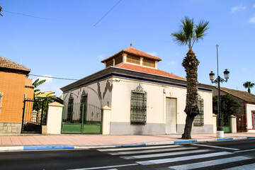 Fototapeta premium Streets with beautiful houses of los Alcazares in Murcia
