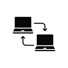 Data exchange icon vector set. data transfer illustration sign collection. data conversion symbol or logo.