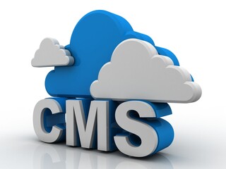 3d rendering cms cloud concept
