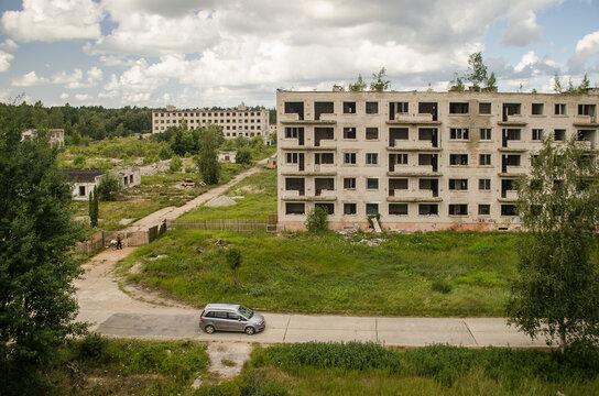 Abandoned military town Irbene, Latvia.