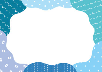 波のようなポップなフレーム青